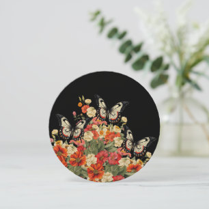 Dot Art Mandala Infoga Blommigt Butterfly Note Car Tack Kort