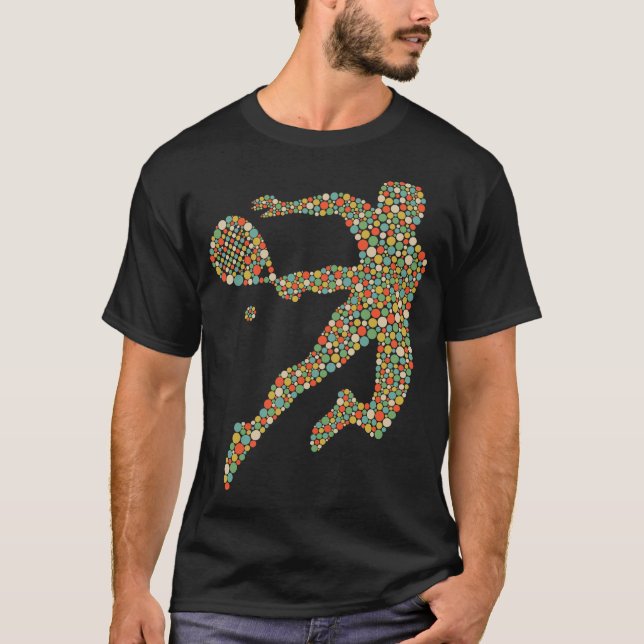 Dot-dag för färgad Polka-punkt-uppspelning  T Shirt (Framsida)