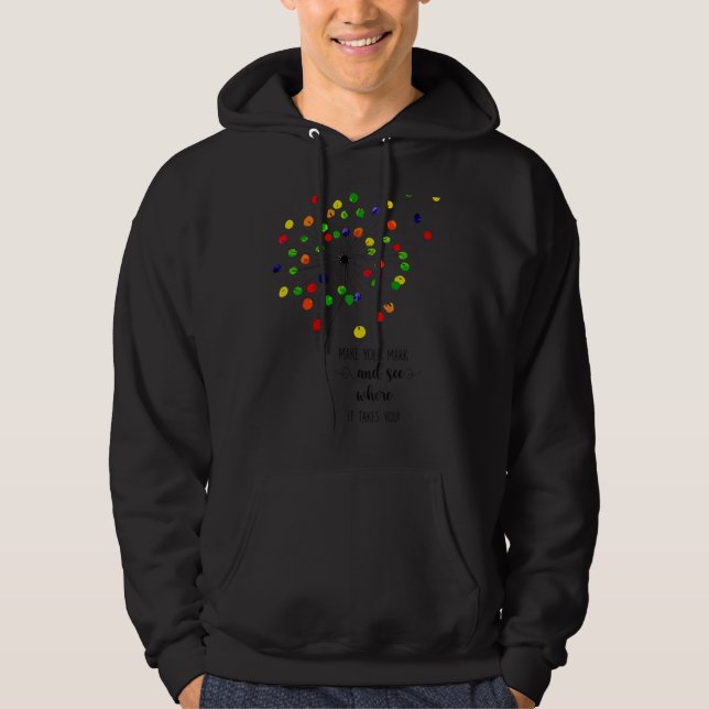 Dot-dagen i Internationell gör ditt märke och se v Hoodie (Framsida)