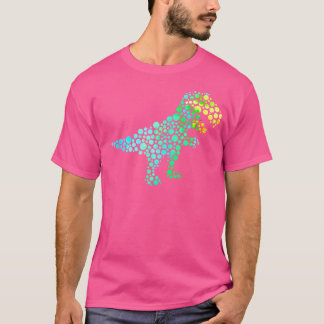 Dot Day T Rex Dinosaur Älskare Polka Dot Mönster I Shirt