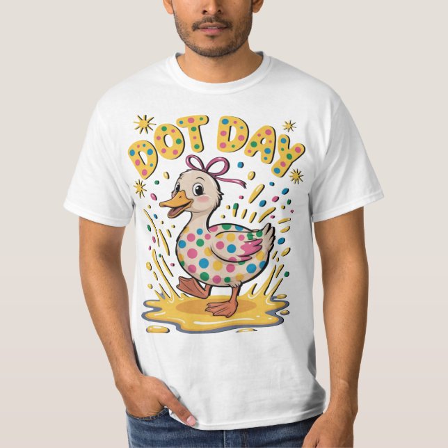 Dot Dot Day Kids T-Shirt i Anka - lekfull polk (Framsida)