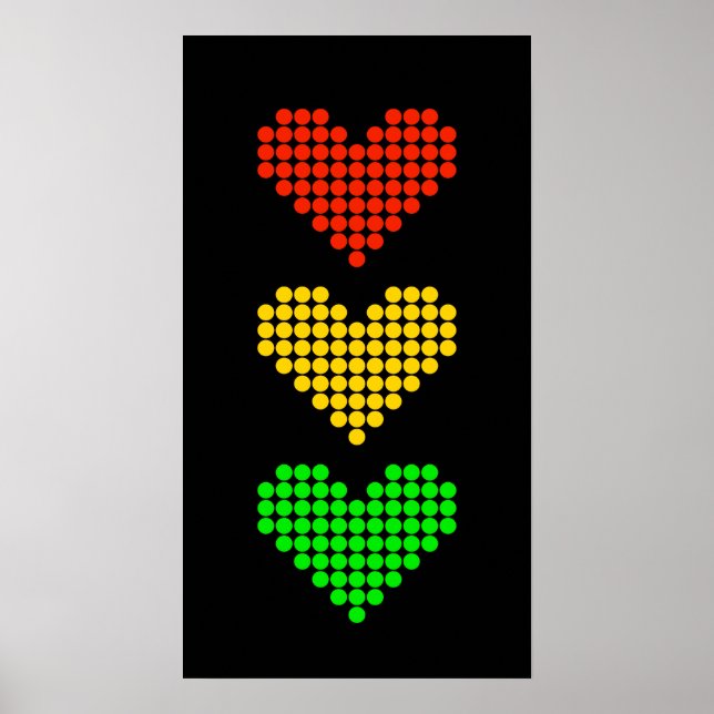 Dot Heart Stoplight Poster (Framsidan)
