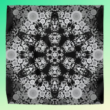 Dot Mandala Flower Grått och Black