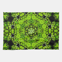 Dot Mandala Flower Grönt Kökshandduk