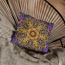 Dot Mandala Flower Gult and Lila Kudde