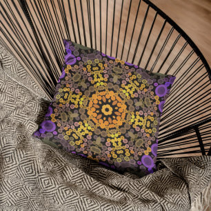 Dot Mandala Flower Gult and Lila Kudde