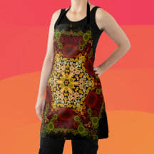 Dot Mandala Flower Gult Red and Black