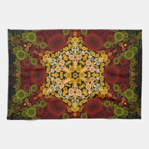Dot Mandala Flower Gult Red and Black