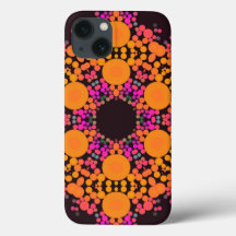 Dot Mandala Flower Orange and Rosa