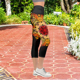 Dot Mandala Flower Orange Gult och Red