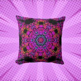 Dot Mandala Flower Rosa Blue och Orange Kudde