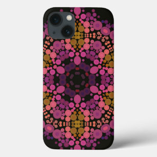 Dot Mandala Flower Rosa Gult and Black