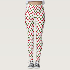 Dot Me Red and Grönt Leggings