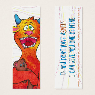 Dot Monster, med citat, lyckokort Litet Visitkort