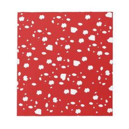 dot mönster med röd toadstoolsvamp anteckningsblock