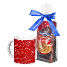 dot mönster med röd toadstoolsvamp kaffemugg