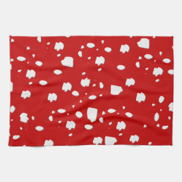 dot mönster med röd toadstoolsvamp kökshandduk