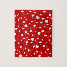 dot mönster med röd toadstoolsvamp pussel