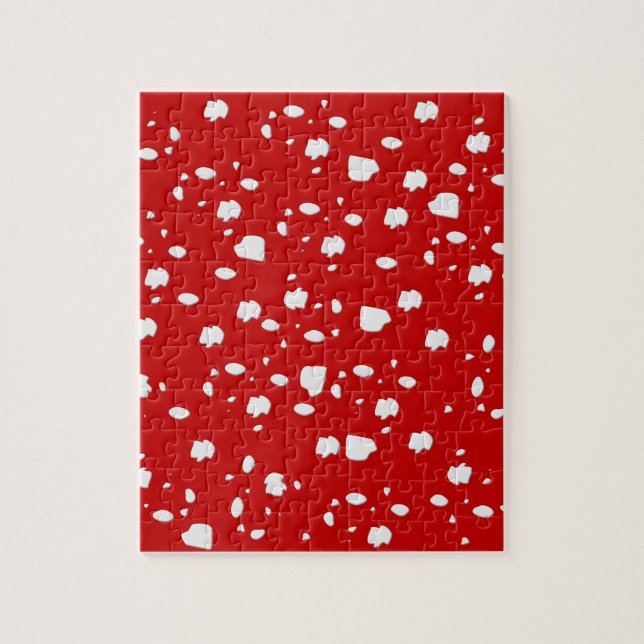 dot mönster med röd toadstoolsvamp pussel (Vertikal)