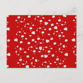 dot mönster med röd toadstoolsvamp vykort