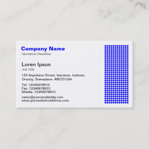 Dot Motif - Blue Visitkort