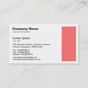 Dot Motif - Red Visitkort