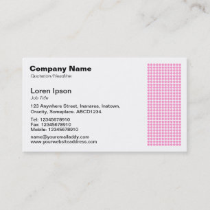 Dot Motif - Rosa Visitkort