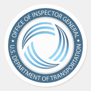 DOT OIG Stickers Runt Klistermärke