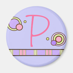 Dot & Rand Monogrammed Magnet - lila