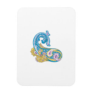 Dot, Sherpa Blue, Golden Sand Design Magnet