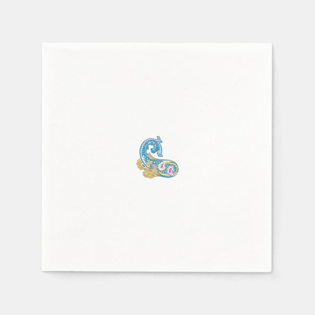 Dot, Sherpa Blue, Golden Sand Design Pappersservett (Framsidan)