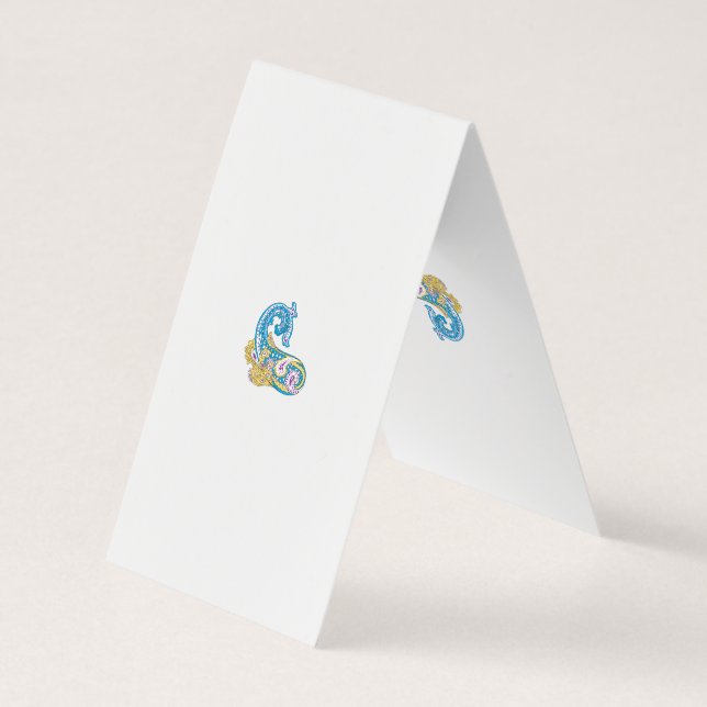 Dot, Sherpa Blue, Golden Sand Design Visitkort (Baksida)