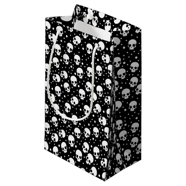 Dot Skull för monokrom polka (Framsidan Vinklad)