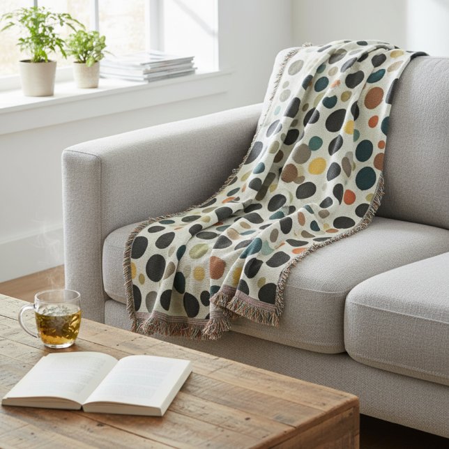 Dot Throw Blanket Modern Polka Filt (Skapare uppladdad)
