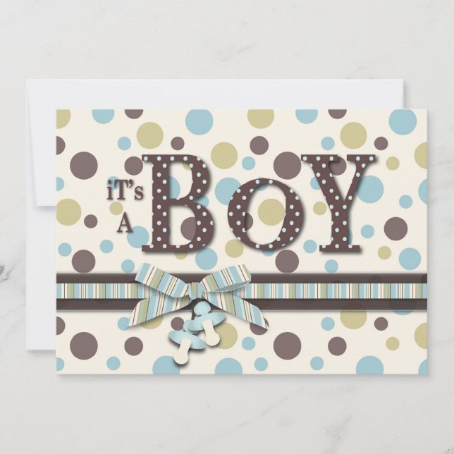 Dot-utskrift och 3D-utseende Babykläder Inbjudningar (Framsida)