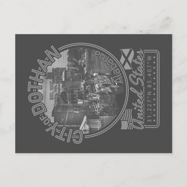 DOTHAN ALABAMA - DOTHAN CITY DOWNTOWN VYKORT (Framsida)