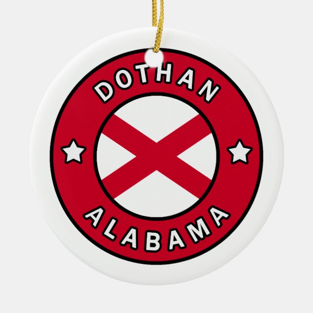 Dothan Alabama Julgransprydnad Keramik (Framsidan)