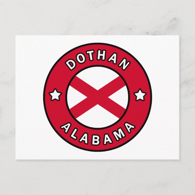 Dothan Alabama Vykort (Framsida)