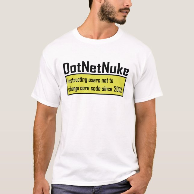 DotNetNuke - kärna ur kodifierar Tee Shirt (Framsida)