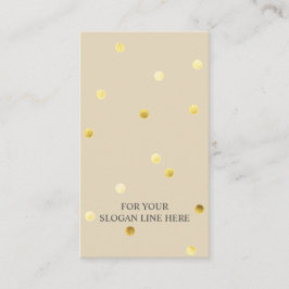 DotPattern för guld- Polka beige vertikal Visitkort