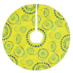Dots Circle Power Flowers II + backgr. & idé Julgransmatta Borstad Polyester