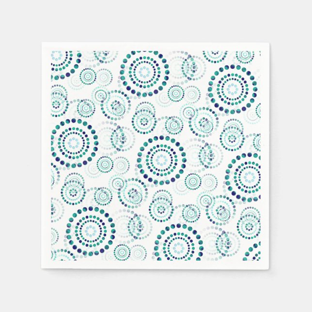 Dots Circle Power Flowers II + backgr. & idé Pappersservett (Framsidan)
