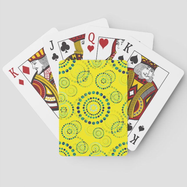 Dots Circle Power Flowers II + backgr. & idé Spel Kort (Baksidan)