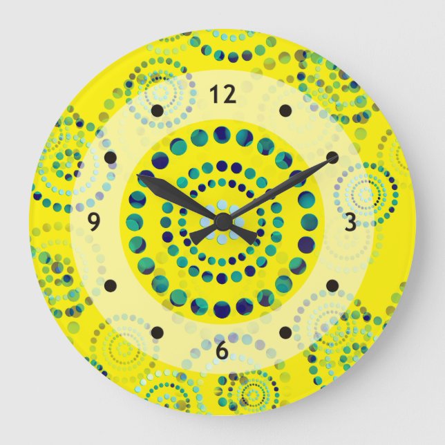 Dots Circle Power Flowers II + backgr. & idé Stor Klocka (Framsida)