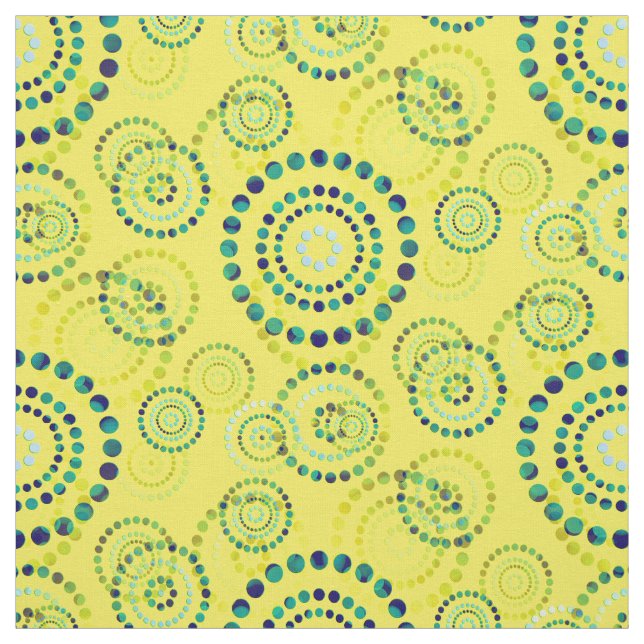 Dots Circle Power Flowers II + backgr. & idé Tyg (Provkarta)