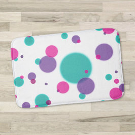 Dots Cute roligt mönster Lila rosa  teal färg Badrumsmatta
