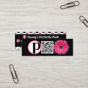 Dots Gerber Daisy Posh affärskort Mini Visitkort