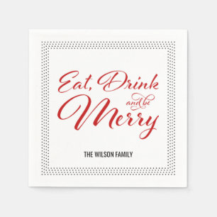 Dots Gräns Eat, Drink och Merry Julfest Pappersservett