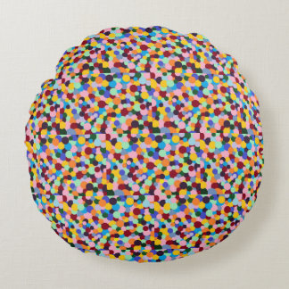 Dots Gumbollar Bright Vivid Burst of Färg Rund Kudde