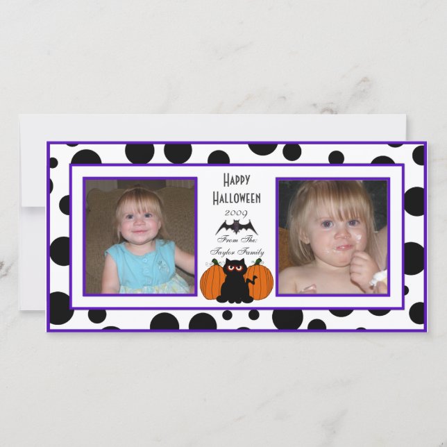 Dots Halloween-fotokort Julkort (Framsida)